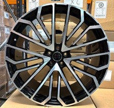 4 x 22" AUDI Q7 SQ7 2016-2026 GLOSS BLACK/POL SQ8-24 DESIGN 9.5J ALLOY WHEELS