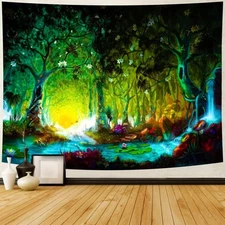 Delur Fantasy Forest Tapestry 51.2L" x 59.1W", Enchanted 