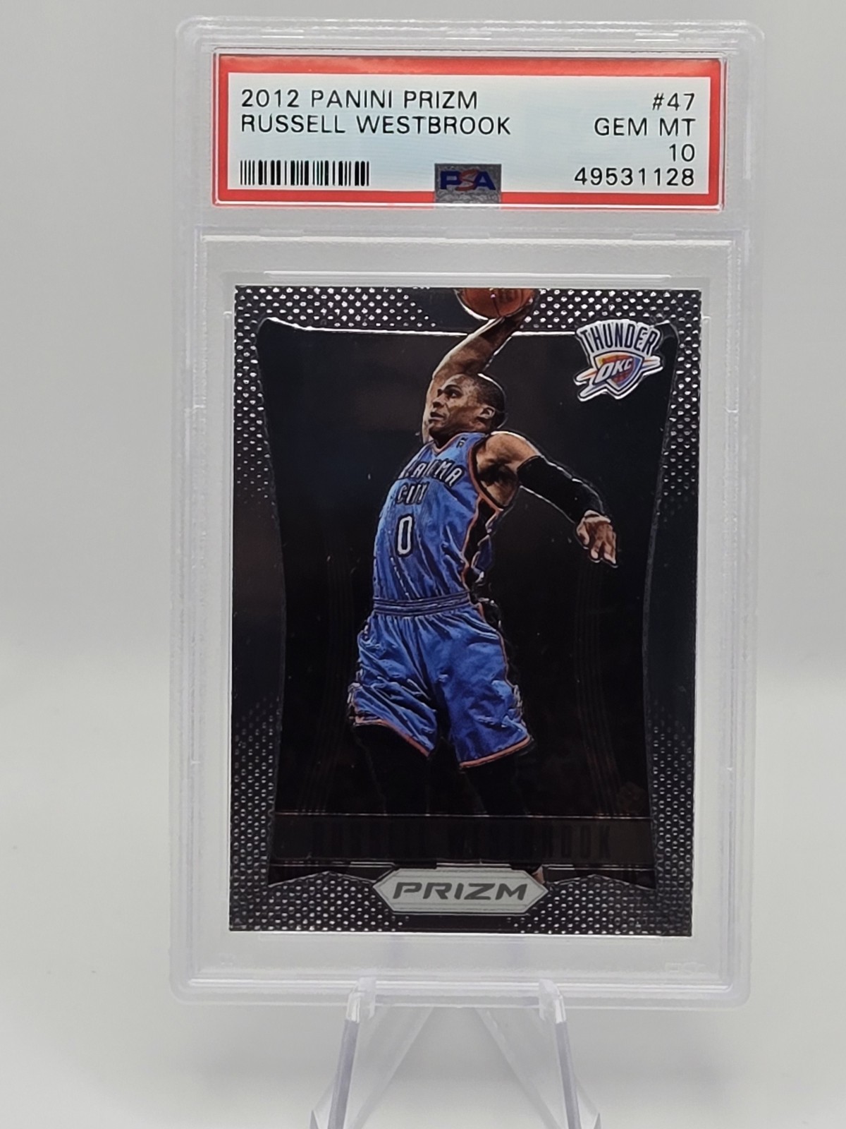 2012-13 Panini Prizm #47 Russell Westbrook PSA 10 Gem Mint Oklahoma City Thunder