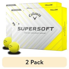 2 pack Callaway SuperSoft 2025 Golf Balls 12pk, Yellow