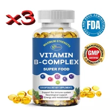Compound vitamin B capsules help with energy metabolism and skin health 120pcs