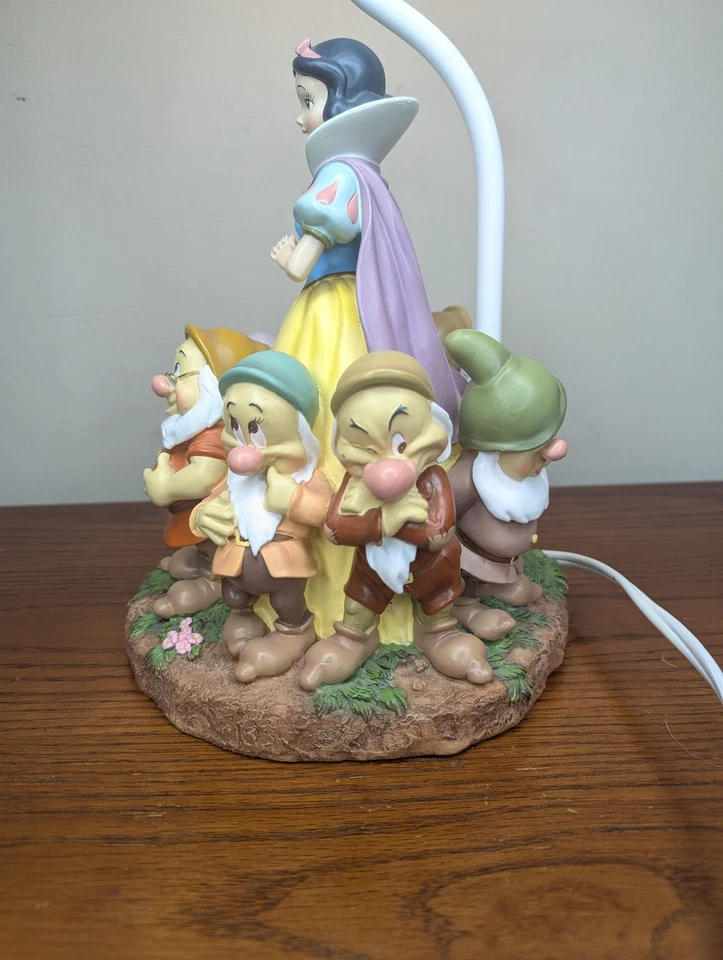 Vintage Disney Snow White Seven Dwarfs Table Lamp Night Light Nursery Kids Decor - Image 4 of 4
