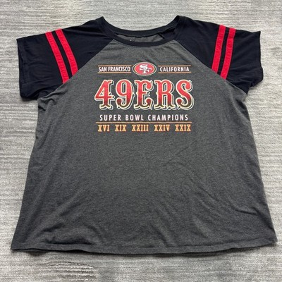 San Francisco 49ers Shirt Size 3 Womens Champs NFL SF Forty Niners Frisco Gray