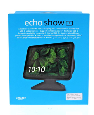 Amazon Echo Show 8 Adjustable Stand With USB-C Charging Port - Glacier White