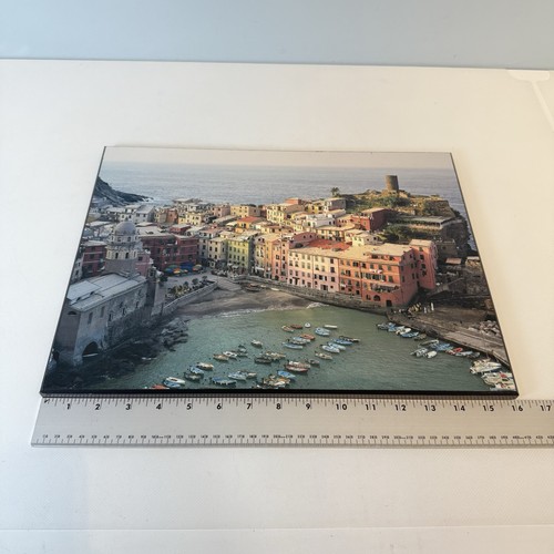 Dennis Barloga Vernazza Harbor Cinque Terre, Italy Giclee Print 12” x 14” Wood - Picture 11 of 12
