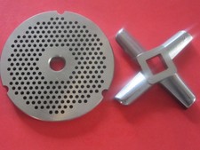 OUR BEST 32 x 1/8"  3 mm Small size Meat Grinder Plate  Heavy Duty Knife