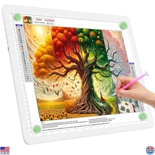 TOHETO A3 Diamond Painting Light Board - Ultra Bright Magnetic Pad for Tracing