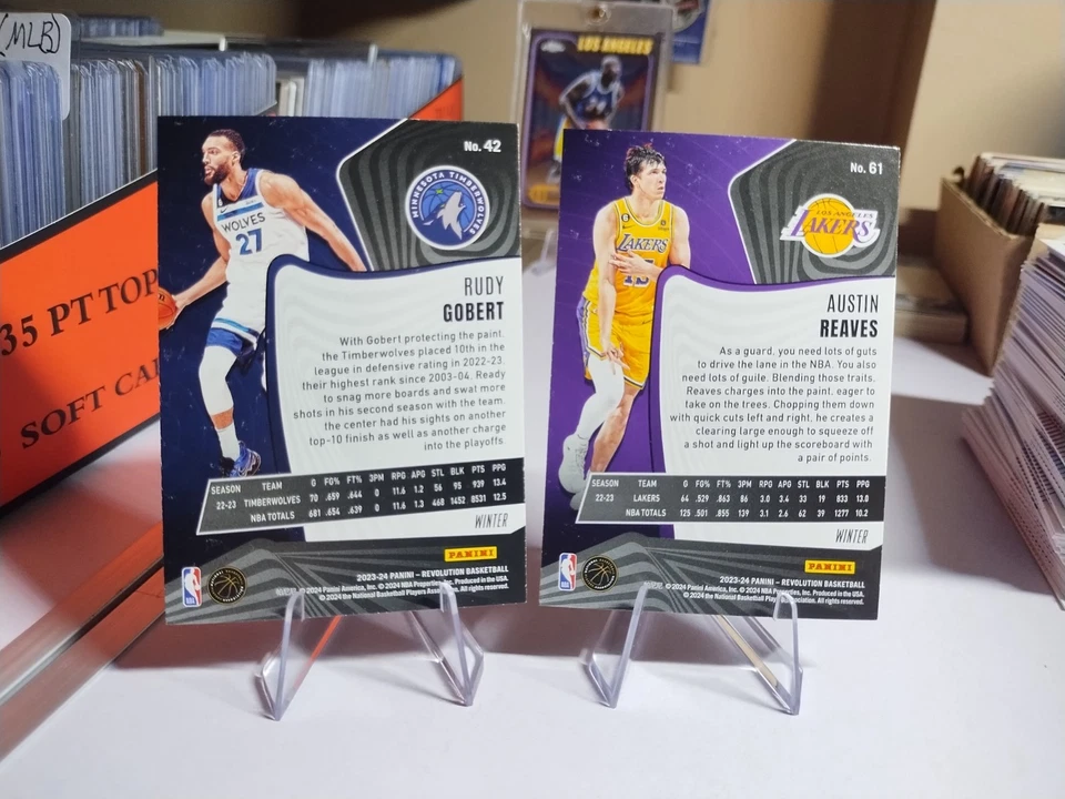 2023-24 Panini Revolution 🏀 Lot Of 2 ~ Austin Reaves #61 & Rudy Gobert #42 - Image 2 of 2