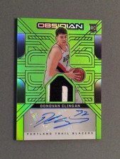 2024-25 Panini Obsidian - Donovan Clingan  RPA Electric Etch Green Flood 06/25 