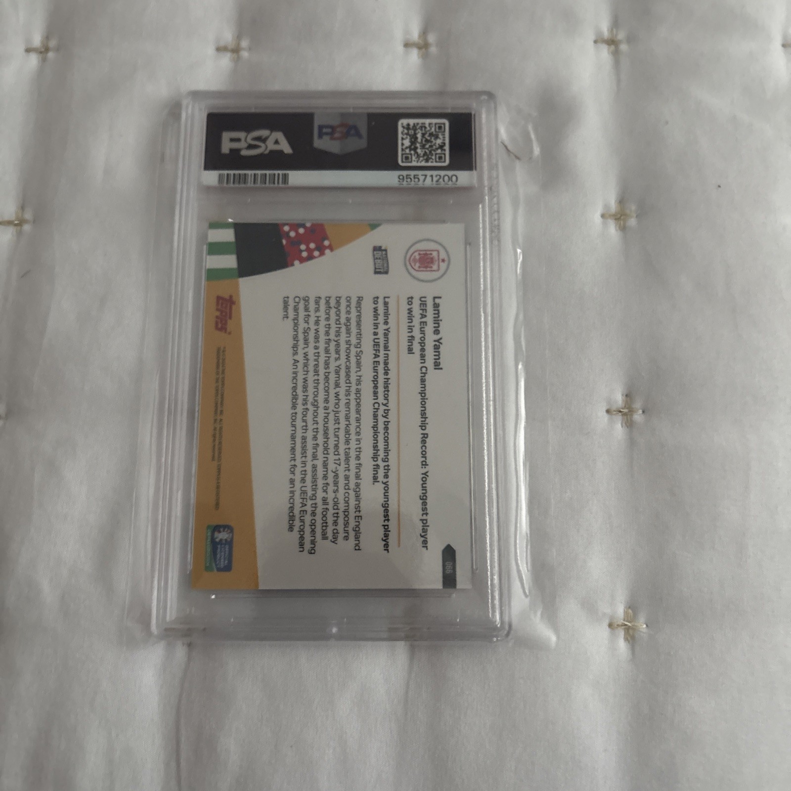 2024 Topps Now UEFA EURO Lamine Yamal RC #66 PSA 10 view 2