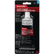 3m 907 Glazing And Spot Putty Liquid Paste Solvent Red 4.5 Fl-oz Tube