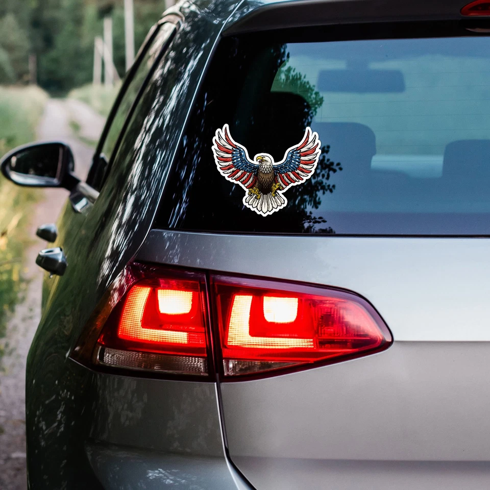 USA American Flag Eagle Vinyl Decal Sticker - ebn9897 - Image 2 of 4