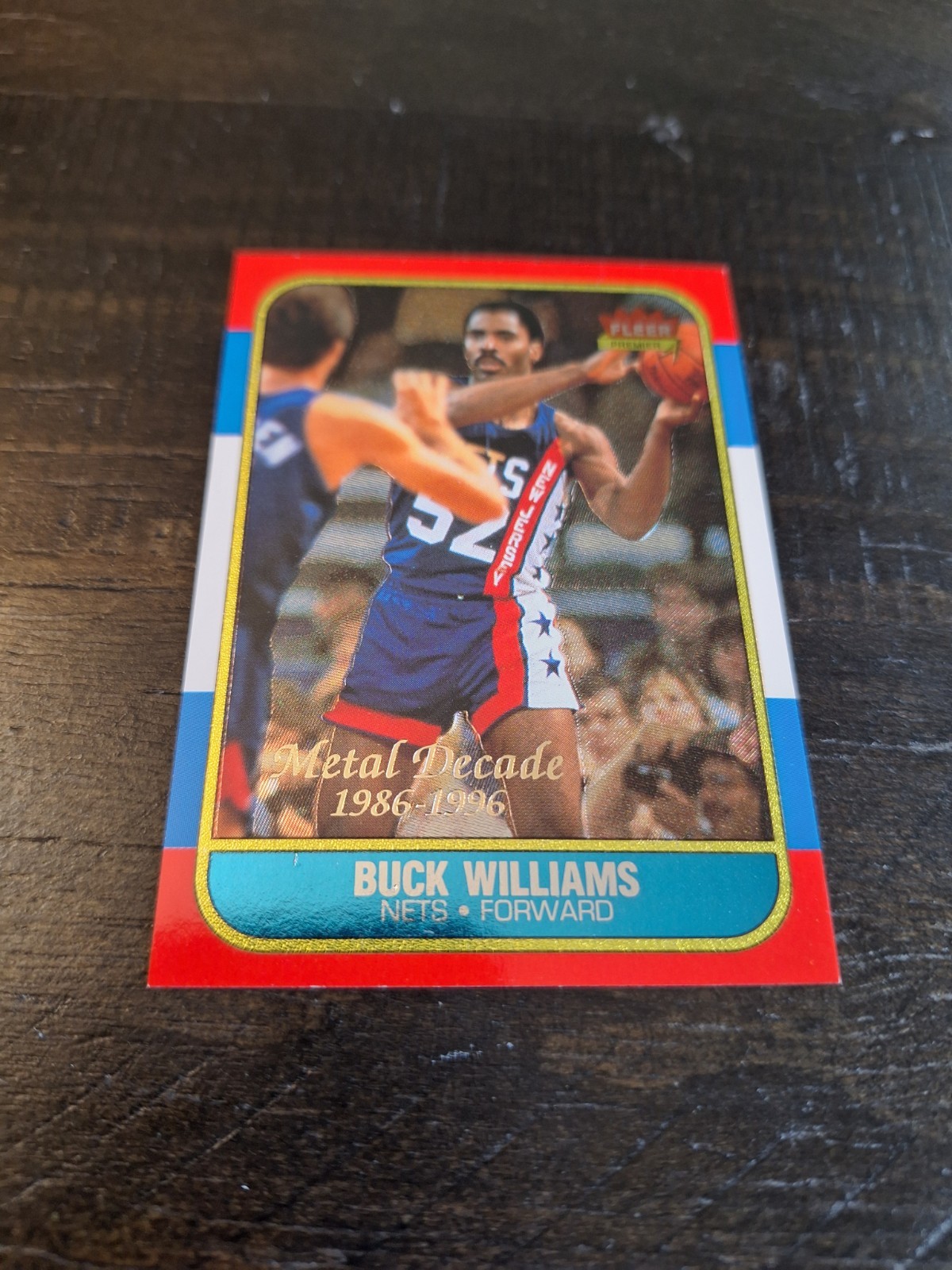1996 Fleer Premier Basketball Buck Williams Metal Decade Foil Card #M10 NM