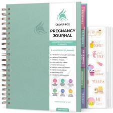 Clever Fox Pregnancy Journal, Expecting First Time Mom Planner Mint Green  O...