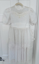Communion/Flower Girl White Lace Dress Size 10Y Vintage