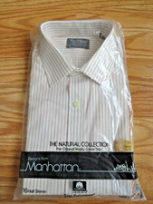 Vintage The Natural Collection Manhattan Men's Shirt Lg SS NOS