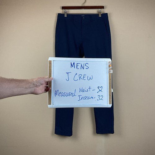 J Crew Flex Performance Pants Mens 32 X 32 Blue Lightweight Quick Dry Poly - Picture 2 of 11