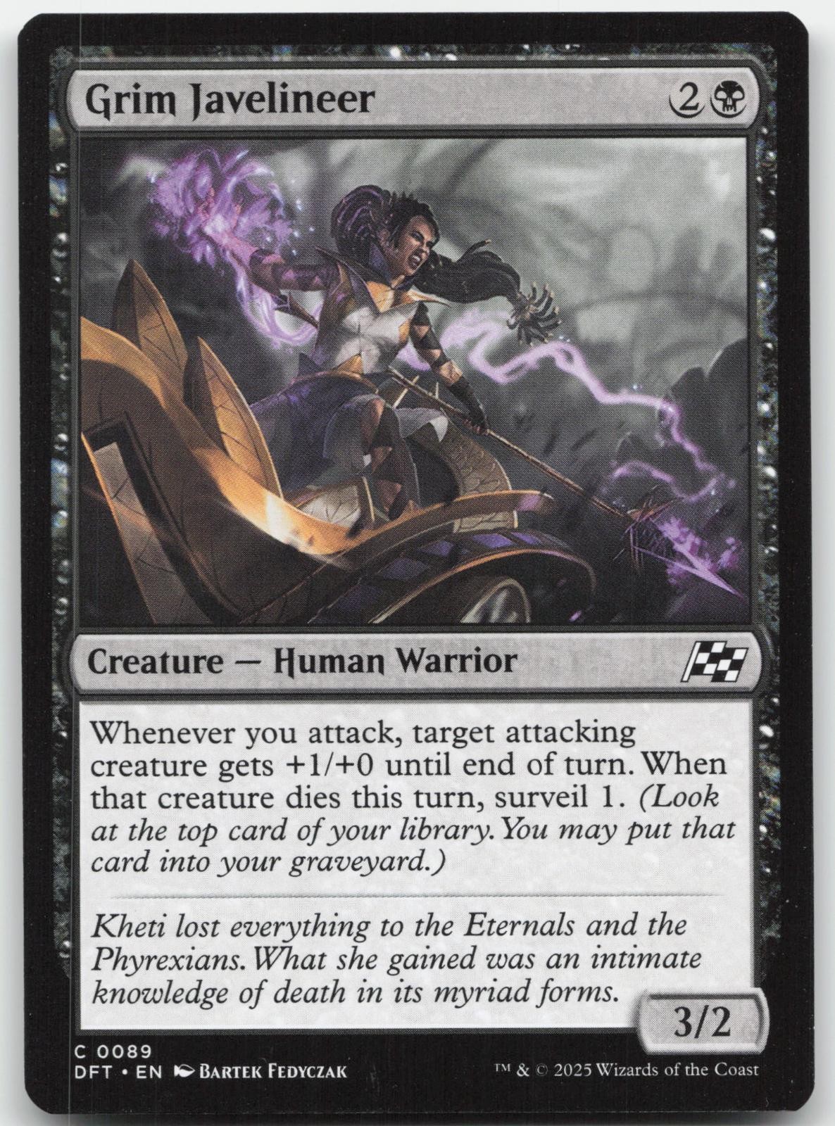 Grim Javelineer 89 Common Aetherdrift Magic: The Gathering Near Mint