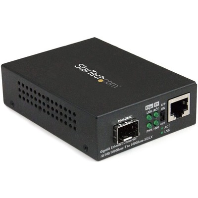 StarTech MCM1110SFP Gigabit Ethernet Fiber Media Converter w/ Open SFP Slot