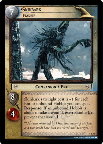 Skinbark, Fladrif Moderately Played LOTR: Ents of Fangorn