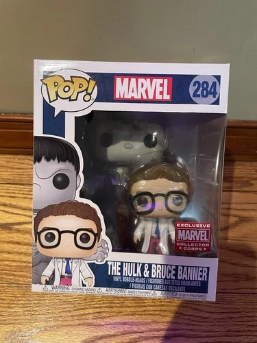 Funko Pop The Hulk and Bruce Banner 284 Marvel Collector Corps Exclusive