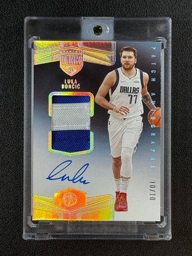 LUKA DONCIC 2021-22 PANINI EMINENCE #PAU-LUD GAME-USED PATCH AUTO 10/10 MAVS