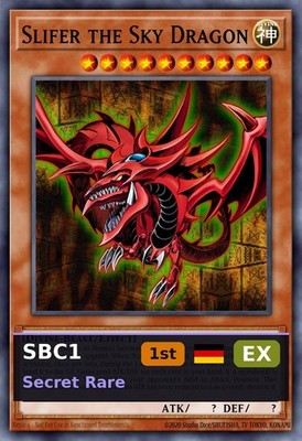 Slifer der Himmelsdrache SBC1-H01 1st Edition EX DE Yu-Gi-Oh