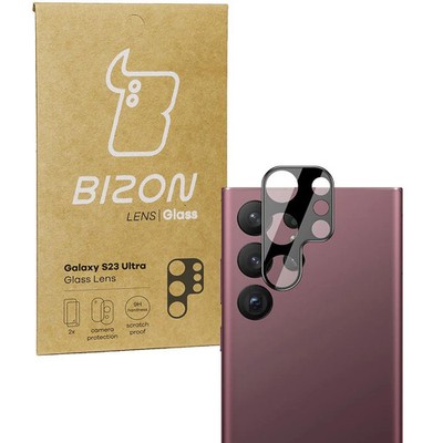 2x Kameraglas für Galaxy S23 Ultra Bizon Objectivschutzglas Kameraschutz Glas