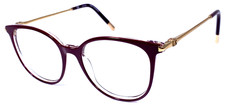 ESCADA VESD39K 0U78 Merlot Red/Gold Eyeglasses Frame 52-18-140