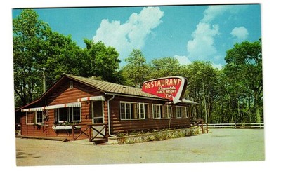 Reynolds Ranch Lake Delton Resort area vintage postcard unposted
