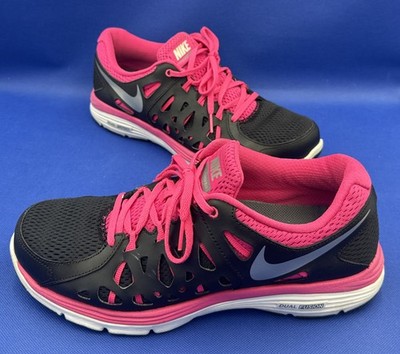 NIKE Dual Fusion Run 2 Black Pink Running Training Shoes 599564-006 Women's 11