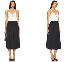 ASTR The Label MIXED TECHNIQUE DRESS black white size M NWT $99msrp