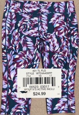 NEW..WOMEN 3X PLUS SIZE TEK GEAR ULTRASTRETCH HIGH-RISE ACTIVE CAPRI -MULTICOLOR