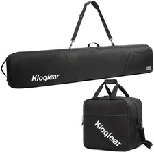 Padded Snowboard and Boot Bag Combo,Perfect for Snowboard Up to 165 cm DK BLACK