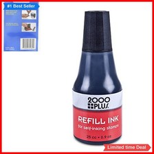 Self-Inking Stamp Refill Ink Black 0.9 oz 25cc Bottle Business Office Supplies