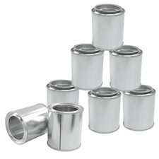 8 Pack Empty Paint Cans with Lids, 1/4 Pint Paint Cans 1/2 Cup Touch Up Conta