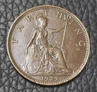1929 George V Farthing — photo from another recent sale