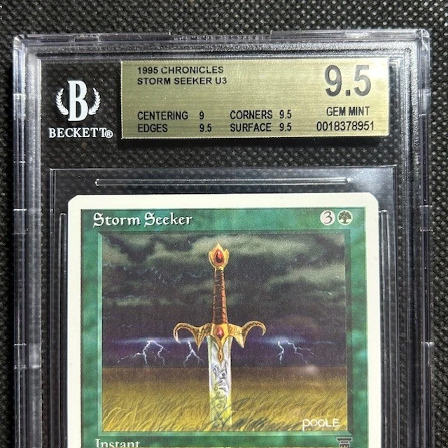1995 MTG Magic The Gathering Chronicles Storm Seeker BGS 9.5 Gem Mint Pop 1 - Image 2 of 3
