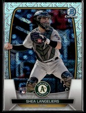 2023 Bowman Chrome Shea Langeliers #3 NM Mojo Refractor Rookie Card RC. rookie card picture