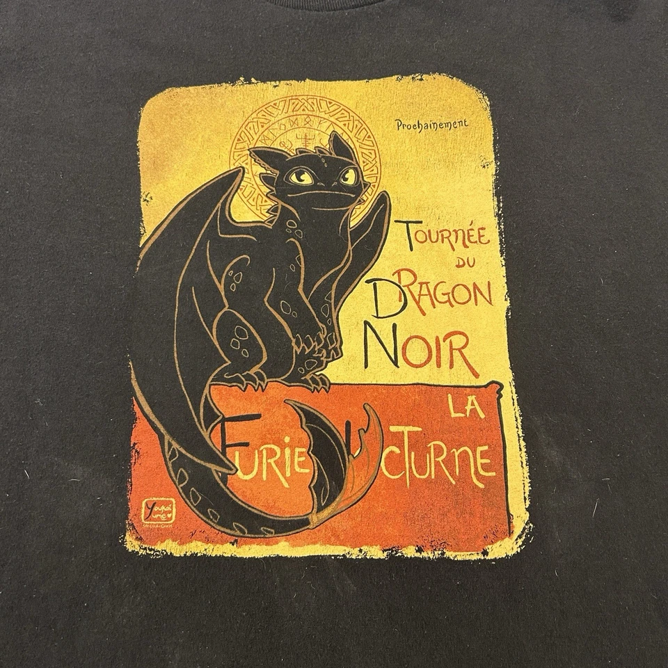 Camiseta TeeFury How To Train You Dragon Gráfica Para Hombre XL Negra Suave Foto 2 de 4