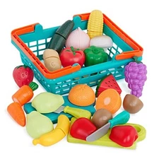Battat Farmers Market Pretend - Juego de juguetes de frutas y Multicolor