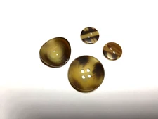 Lot of 4 Plastic Faux Tortoise Shell Buttons