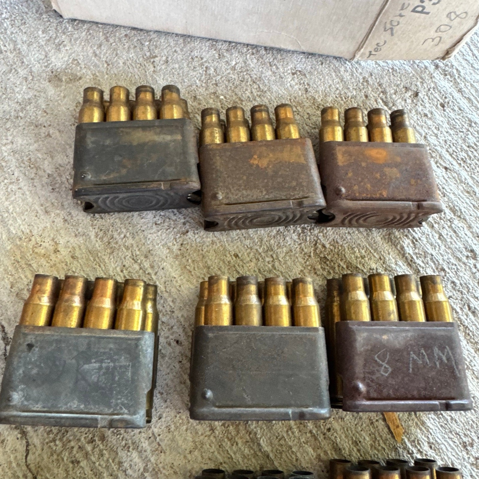 US Military Issue M1 Garand 30-06 Enbloc En Bloc Clip USGI Lot 9 Clips + Shells