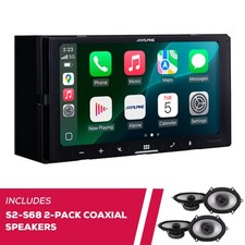 Alpine ILX-W770-M 7" Multimedia Receiver w/ 2-Pack S2-S68 6x8" Coaxial Speakers
