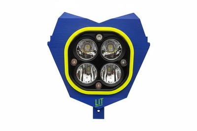 SHERCO LED Scheinwerfer Enduro MX Sherco 2012 bis 2023 blau beleuchtet Enduro
