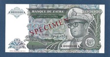 (DN) Zaire 100000 Zaires 1992 P-41s Specimen UNC