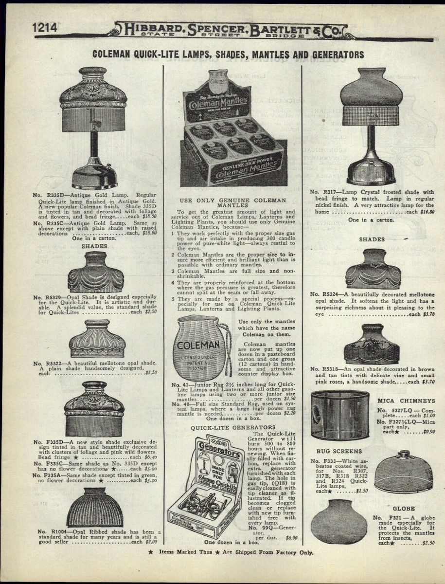 Coleman&Non-Coleman Lamp Shades Book ② Guide to Coleman and Non-Coleman Lamp Shades : AGM, Akron