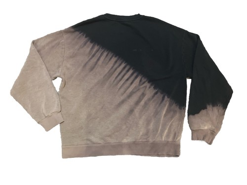 Forever 21 Men Sweatshirt Mens Size Large Black Tie Dye Fleece Lined Colorblock - Picture 4 of 12
