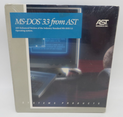 MS-DOS 3.3 from AST 5.25'' Floppy Disks Computer Program Discs NEW SEALED BOX vtg