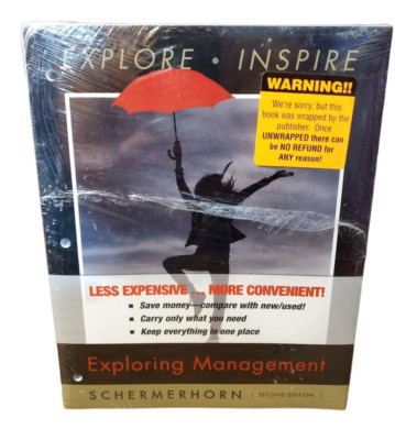 Exploring Management Schermerhorn 2nd Edition Binder Version NEW SEALED
